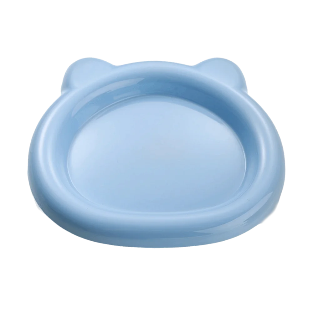 Cute Bear-Shaped PP Cat & Puppy Food Bowl – Anti-Tip Pet Food Bowl Nixie Blue