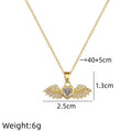 Angel Wings Gold Pendant Necklace – Stainless Steel Chain Pendant Necklace Nixie XL1509