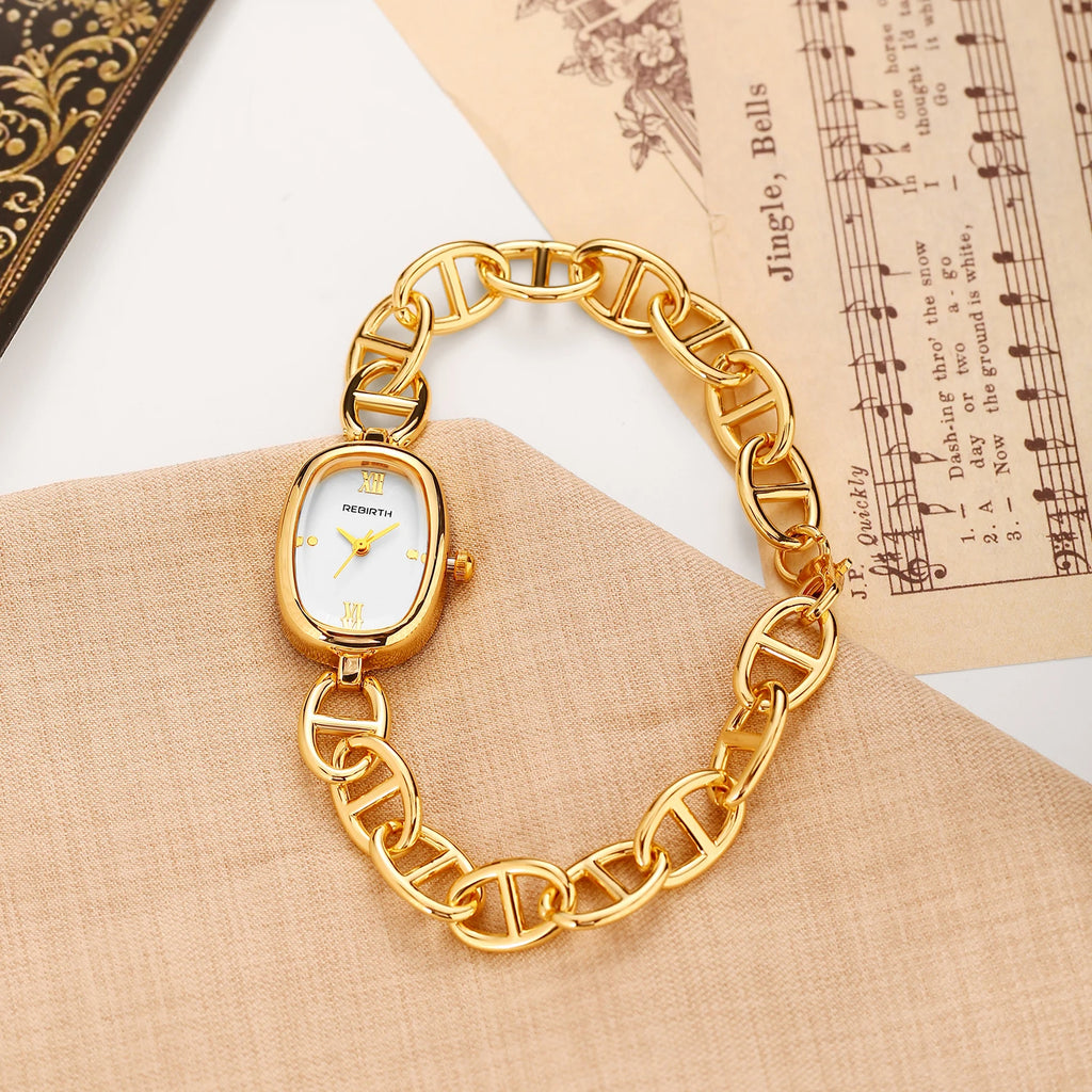 REBIRTH Women's Bohemian Retro Quartz Watch | Light Luxury Women's Quartz Watch Nixie