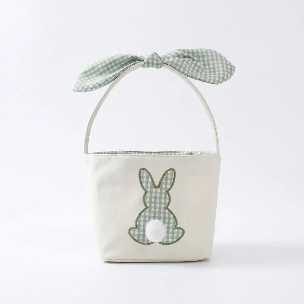 Large Easter Bunny Basket with Long Ears & Handle | Polyester Easter Basket Nixie