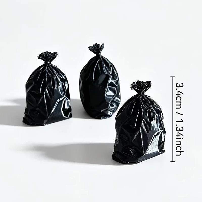 3pcs Miniature Trash Bag Models – Dollhouse Collectibles Miniature Collectibles Nixie