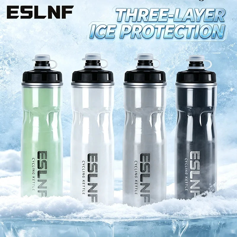 ESLNF 720ml Insulated Squeeze Cycling Water Bottle | Bike Kettle Insulated Bike Bottle Nixie