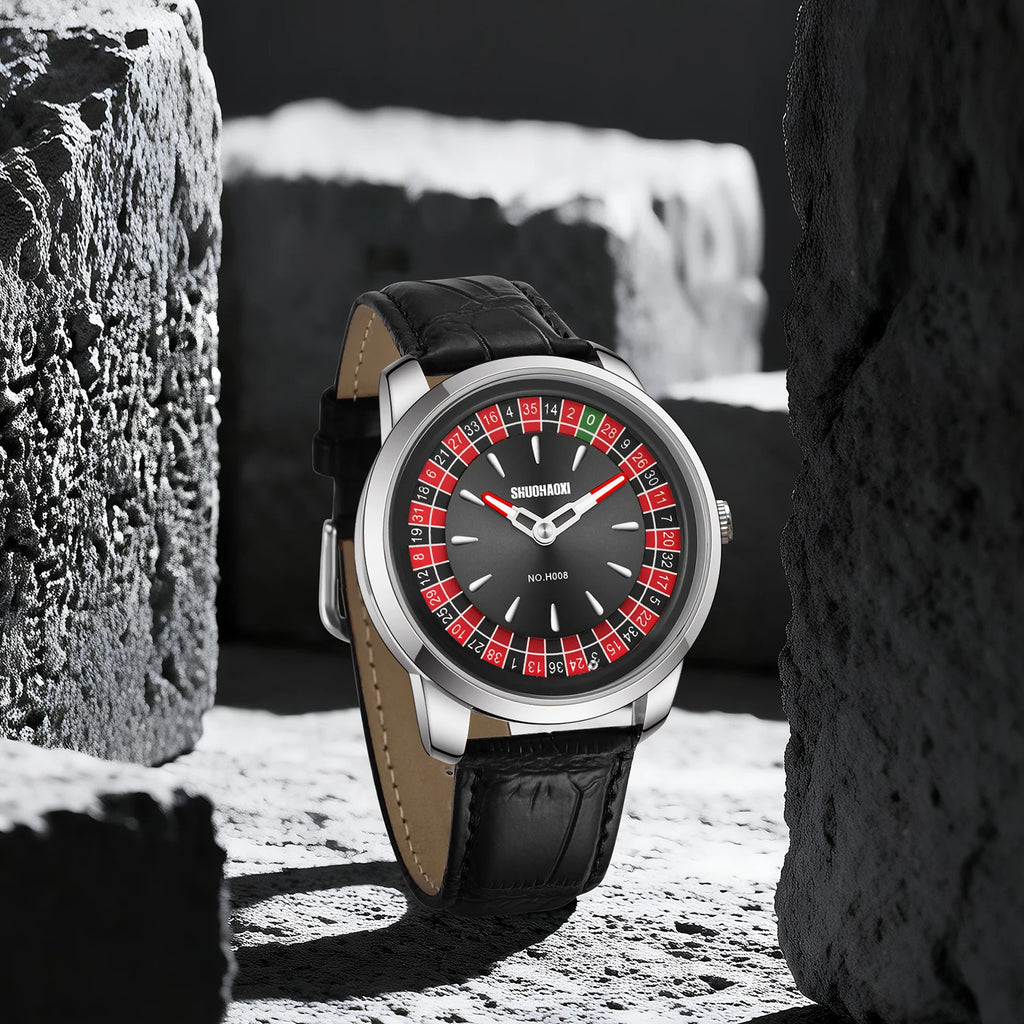 Roulette Poker Design Fashion Quartz Watch – Leather Band