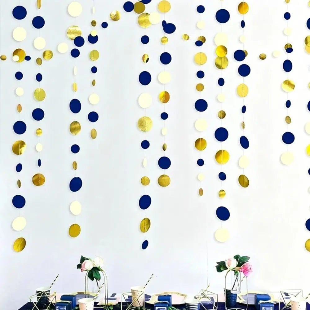 Colorful Paper Dot Garland – 4m Party Hanging Decoration