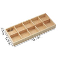 Multi-Grid Wood Succulent Tray & Desktop Organizer Holder Wood Planter Tray Nixie 6-6cm-10grids