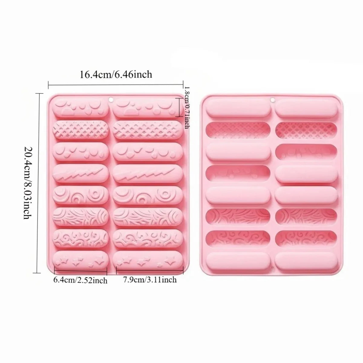 16-Cavity Silicone Chocolate Bar Mold with Candy Sticks Silicone Baking Mold Nixie