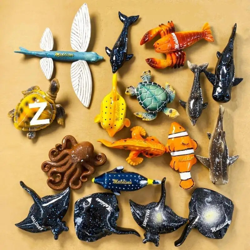 3D Resin Tropical Fish Fridge Magnet | Maldives Souvenir Decorative Fridge Magnet Nixie