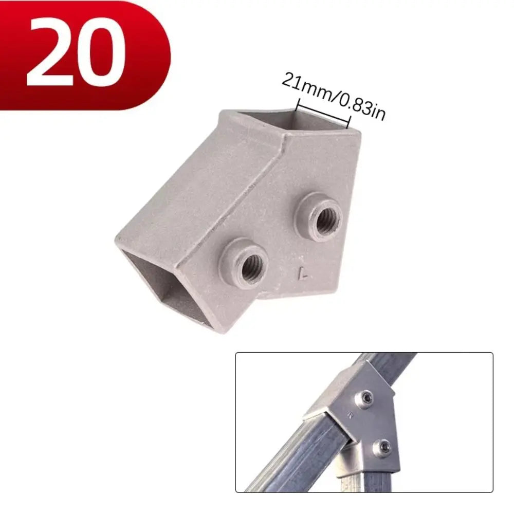 Aluminum Alloy Square Tube Elbow Connector 20/25/30mm Pipe Tube Connector Nixie