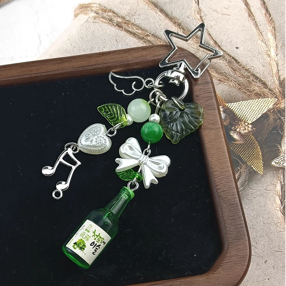 Acrylic Cute Keychain – Heart, Star, Mushroom & Cherry Blossom Fashion Keychain Nixie