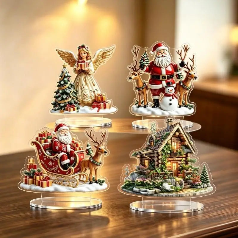 2D Acrylic Fairy Mushroom Cottage Desktop Ornament Plaque Desktop Ornament Nixie