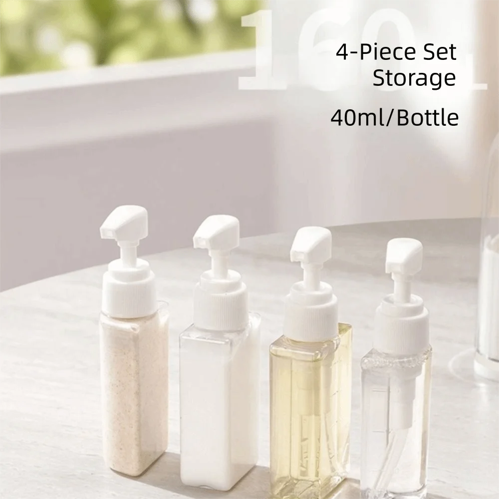 4-in-1 Leak-Proof Travel Toiletry Bottles Set | Reusable Travel Toiletry Set Nixie