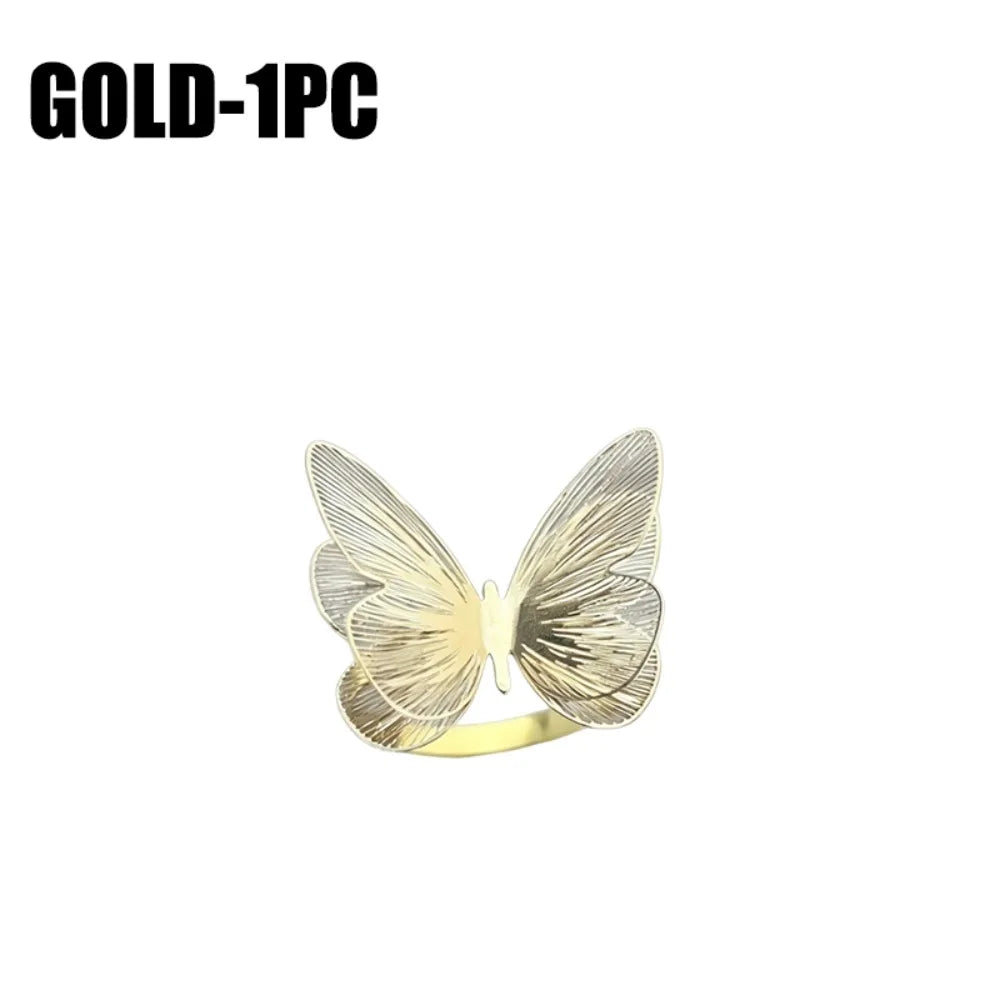 Metal Butterfly Napkin Ring Holder – Elegant Table Décor