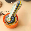 10-Piece Colored Measuring Spoons & Cups Set with Scales