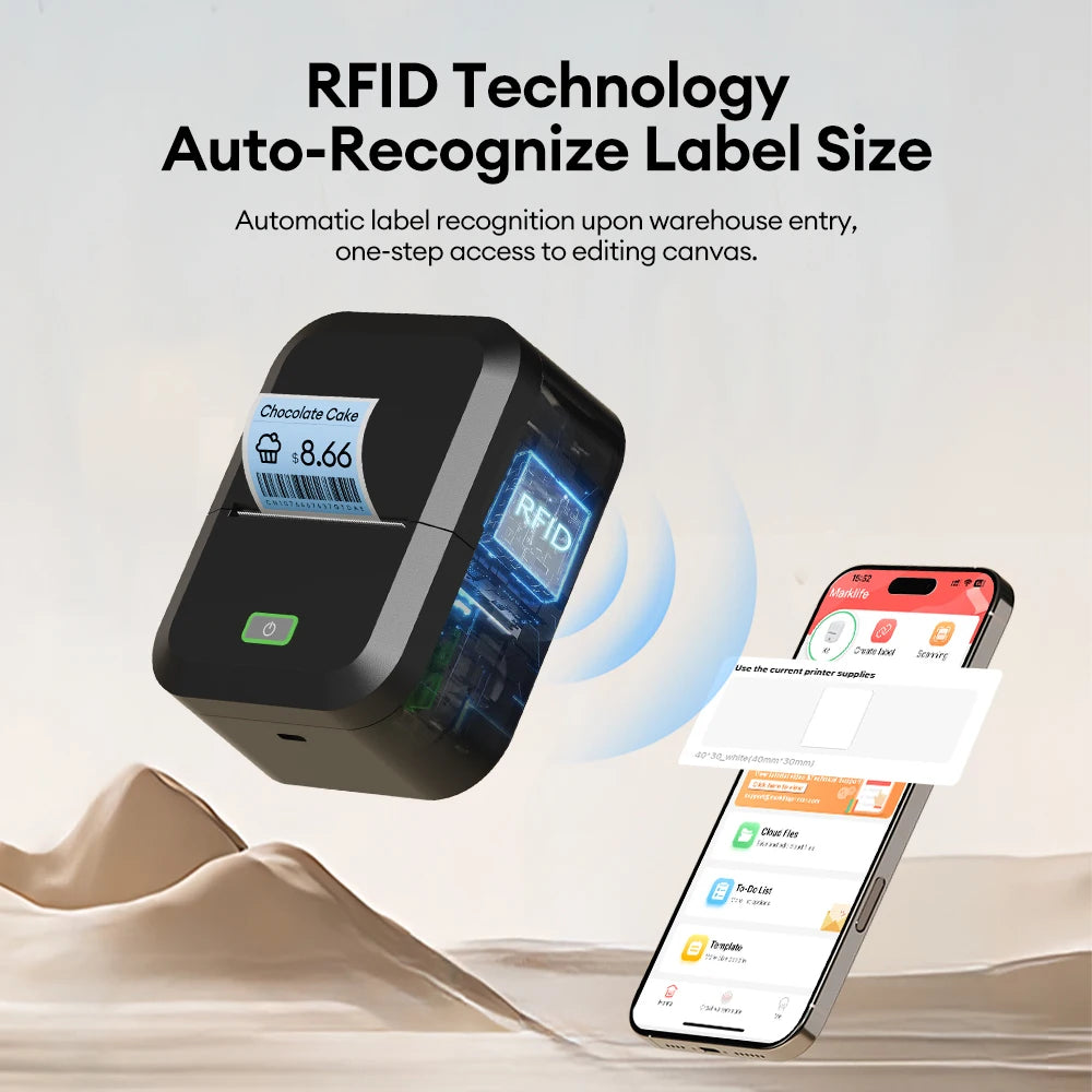 Marklife X2 Portable Bluetooth Thermal Label Printer | Wireless
