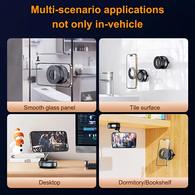 Magnetic Phone Holder 360° Adjustable Nano Suction Wood Base Magnetic Phone Stand Nixie