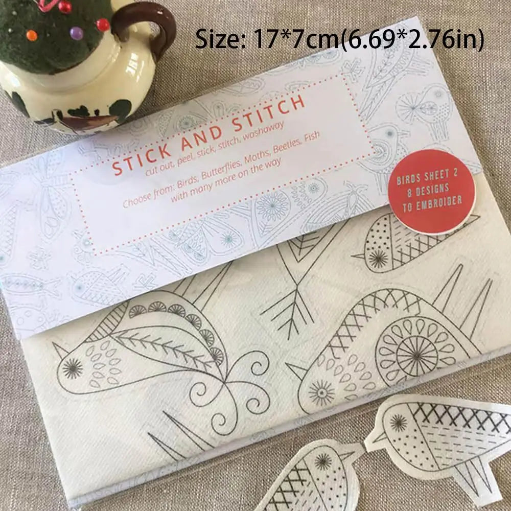 Water Soluble Embroidery Transfers – Stick & Stitch DIY Paper Embroidery Transfer Sheets Nixie