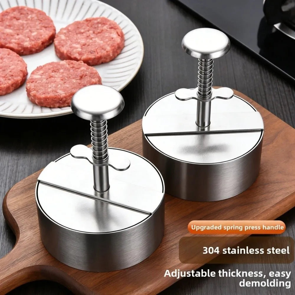 Stainless Steel Burger Press | 8/10/12 cm Round Patty Mold Burger Patty Press Nixie