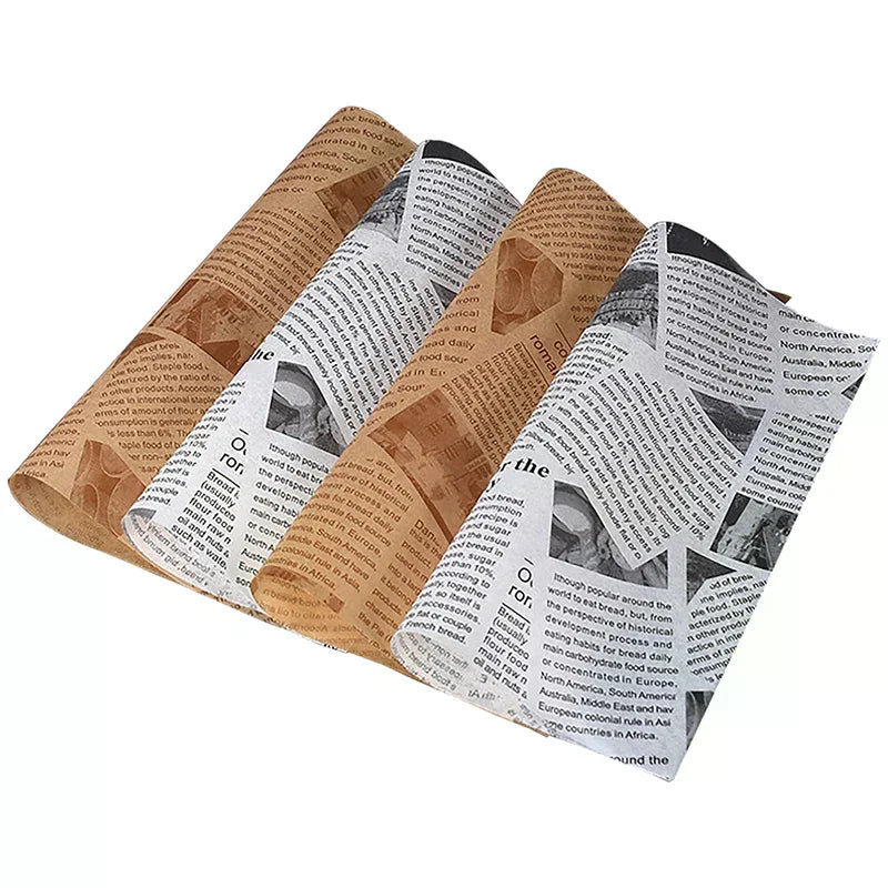 30 Sheets Oil-Proof Wax Paper Food Wrappers & Basket Liners Food Wax Paper Nixie