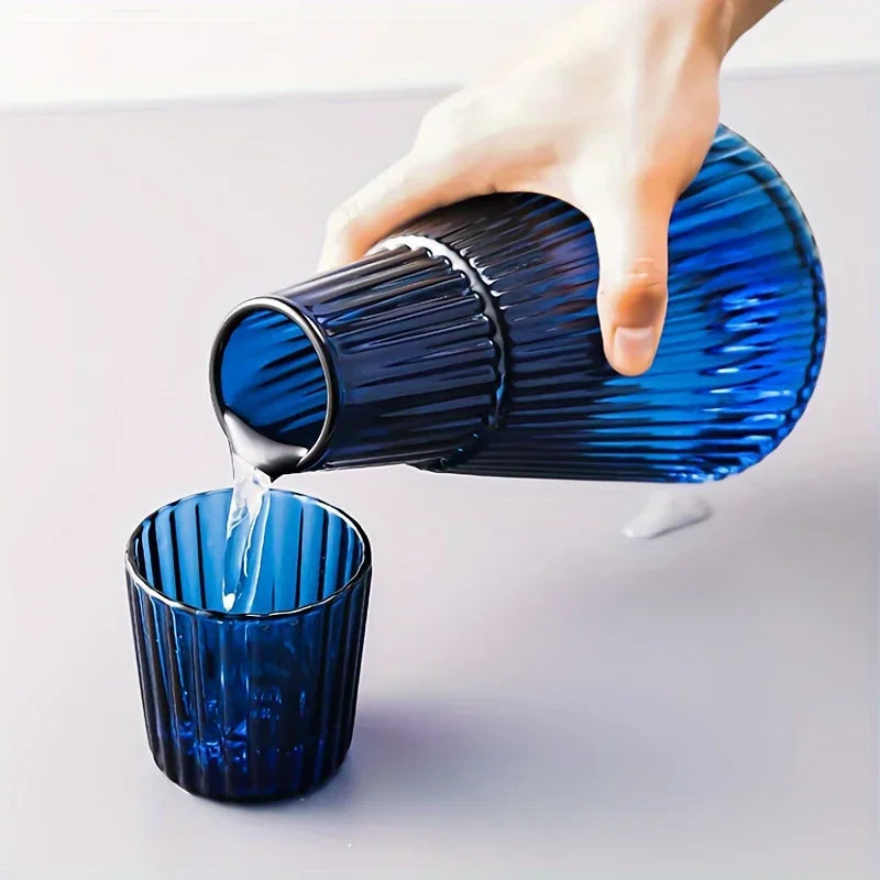 Handmade Colorful Heat-Resistant Glass Kettle & Cup Set Glass Kettle Set Nixie