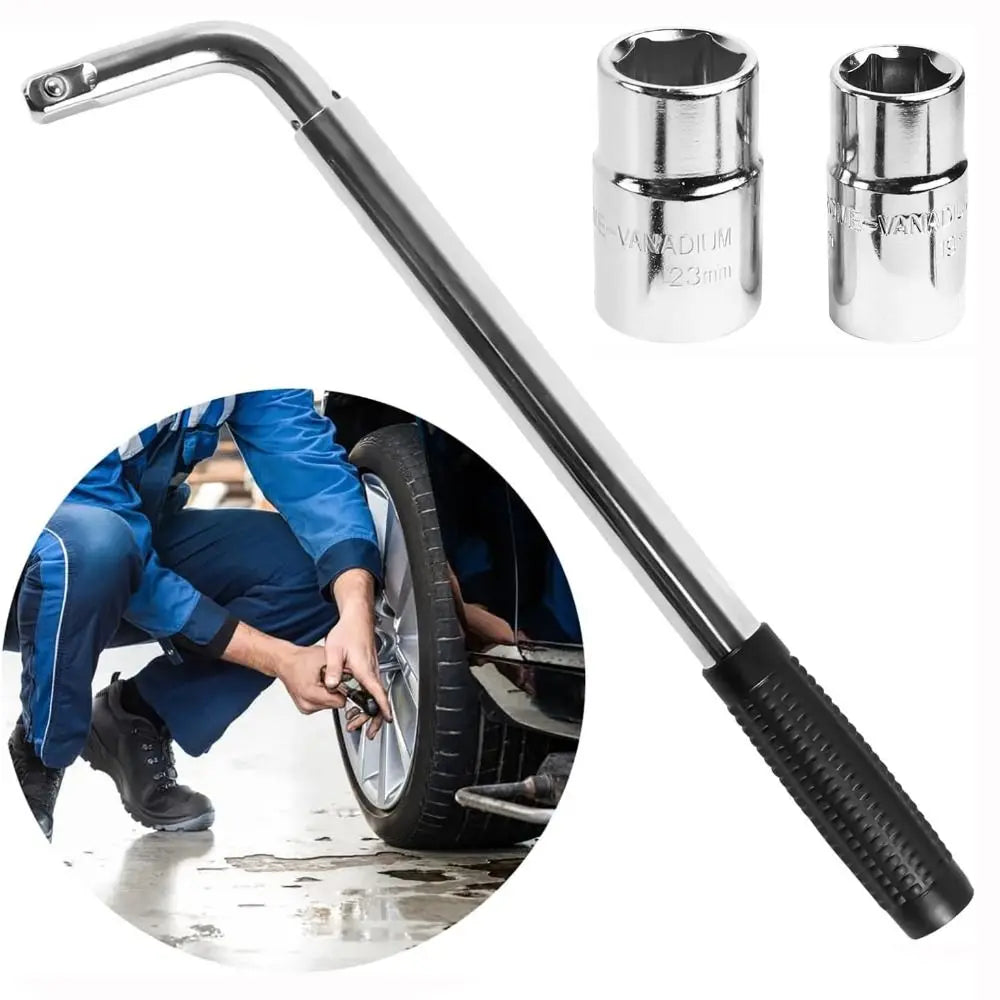 Telescoping Lug Wrench 17/19/21/23mm with Sockets | Car Repair Telescoping Lug Wrench Nixie
