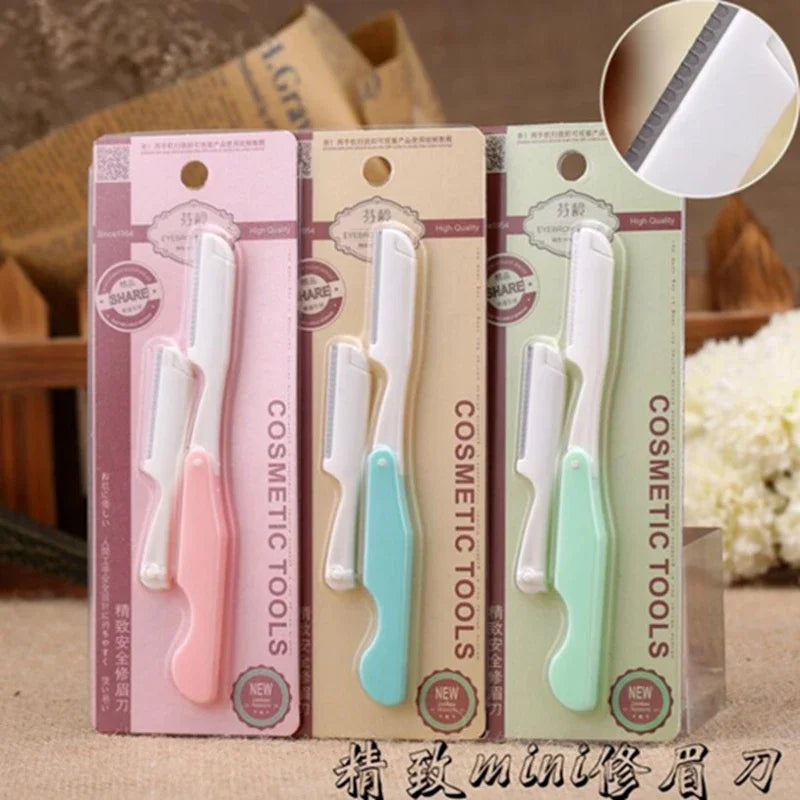 Foldable Stainless Steel Eyebrow Trimmer Hair Removal Scraper Eyebrow Trimmer Nixie