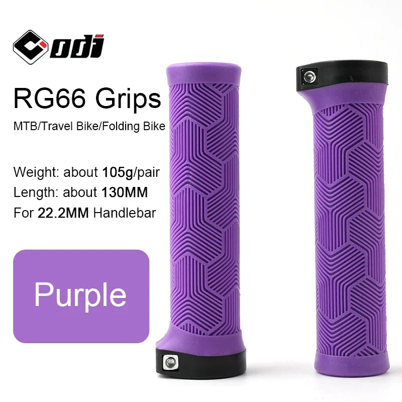 ODI Lock-On MTB Handlebar Grips – Non-Slip Rubber Bike Grips Bike Handlebar Grips Nixie Purple