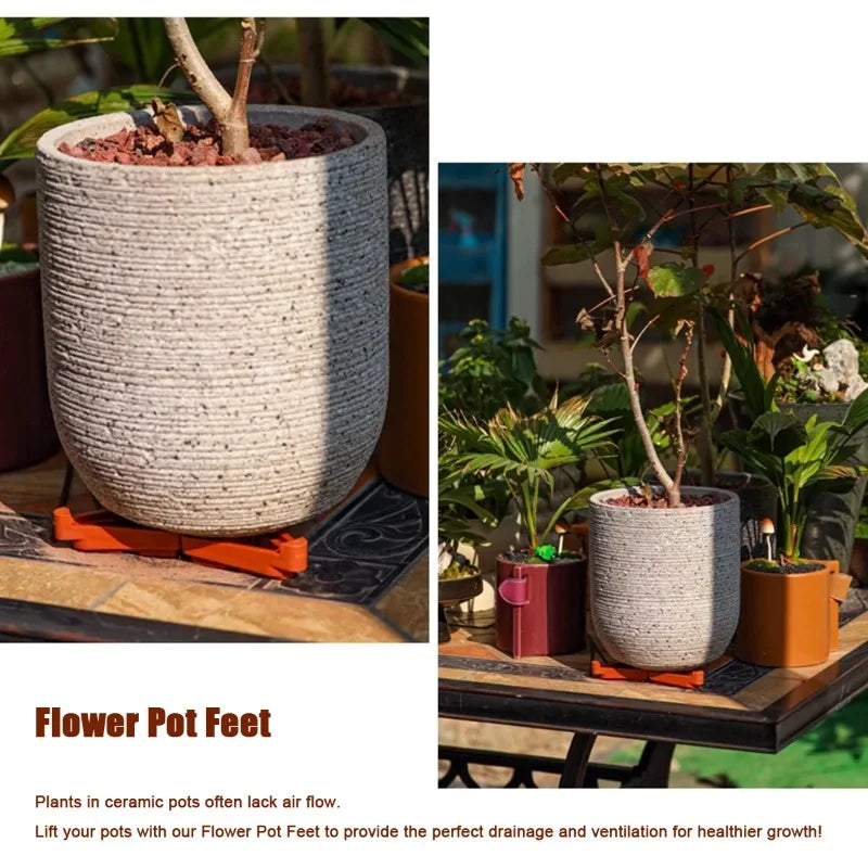 Plant Pot Feet Risers with Drainage Holes – 10 or 30 Pack Pot Risers Nixie