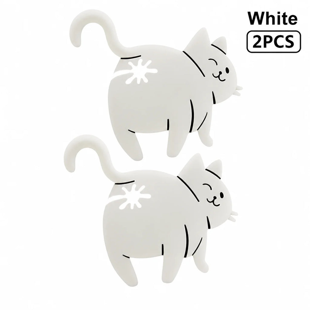 3D Cat Butt Bag Clips 2PCS – Novelty Kitchen Sealing Clamps Novelty Bag Clips Nixie White 2pcs