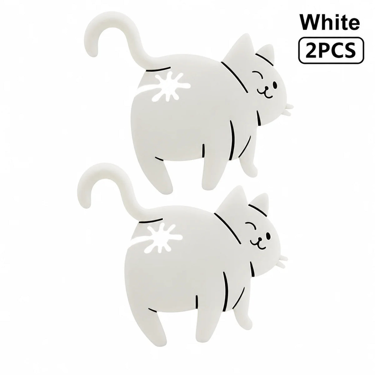 3D Cat Butt Bag Clips 2PCS – Novelty Kitchen Sealing Clamps Novelty Bag Clips Nixie White 2pcs