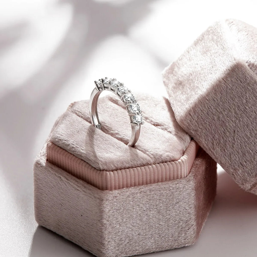 Sterling Silver Moissanite Princess Ring | Fine Jewelry for Women Moissanite Silver Ring Nixie Silver