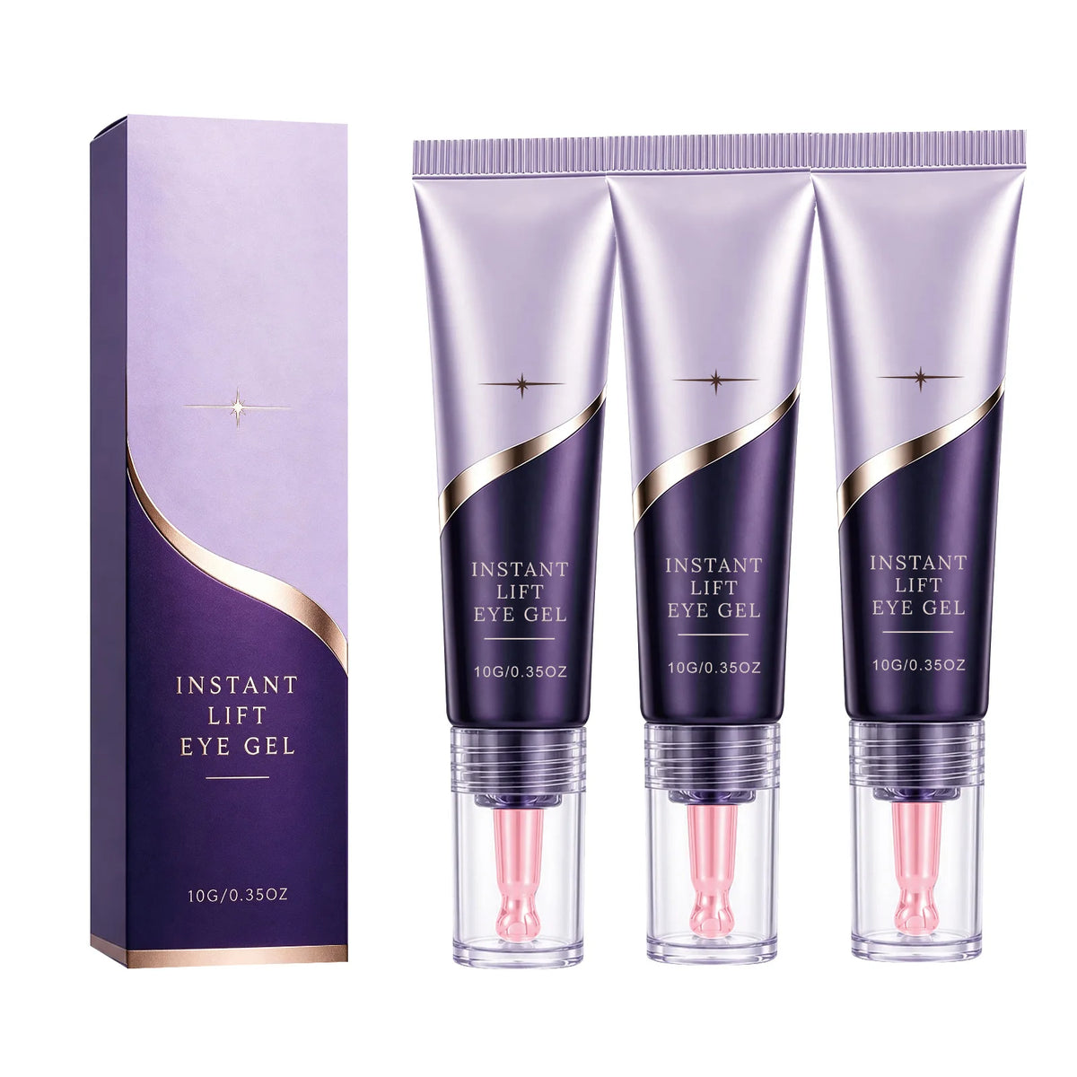 Instant Firming Eye Gel with Massage Applicator | Brighten & Hydrate Eye Gel Cream Nixie 3pcs