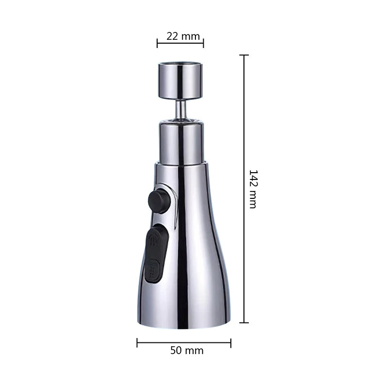3-in-1 Kitchen Faucet Extender 720° Swivel Water-Saving Sprayer Faucet Extender Nixie