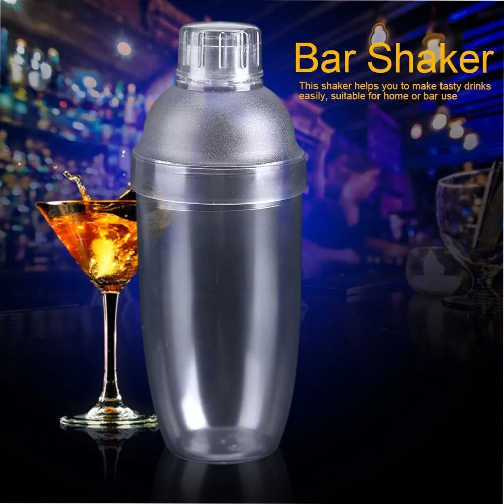 700ml Plastic Cocktail Shaker 3-Piece with Measurement Markings Cocktail Shaker Nixie