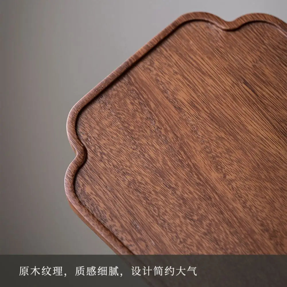 Walnut Wood Leaf Tea Tray – Serving Platter for Snacks & Fruit