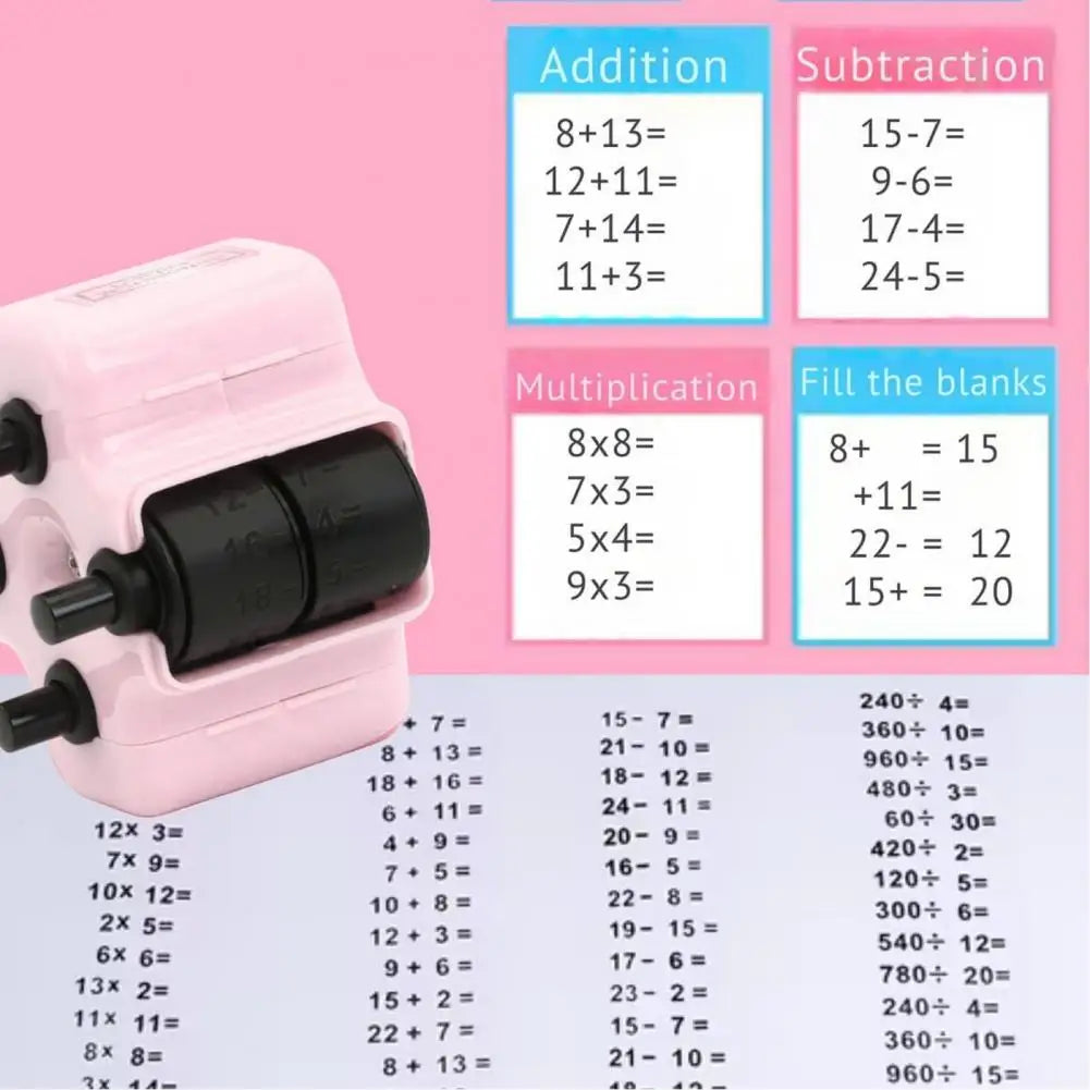 4-in-1 Math Roller Stamp Set – Kids Math Practice Tool