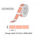 HPRT Q2 H11 Thermal Label Tape – Waterproof Adhesive Sticker Thermal Label Tape Nixie Orange 12-22mm