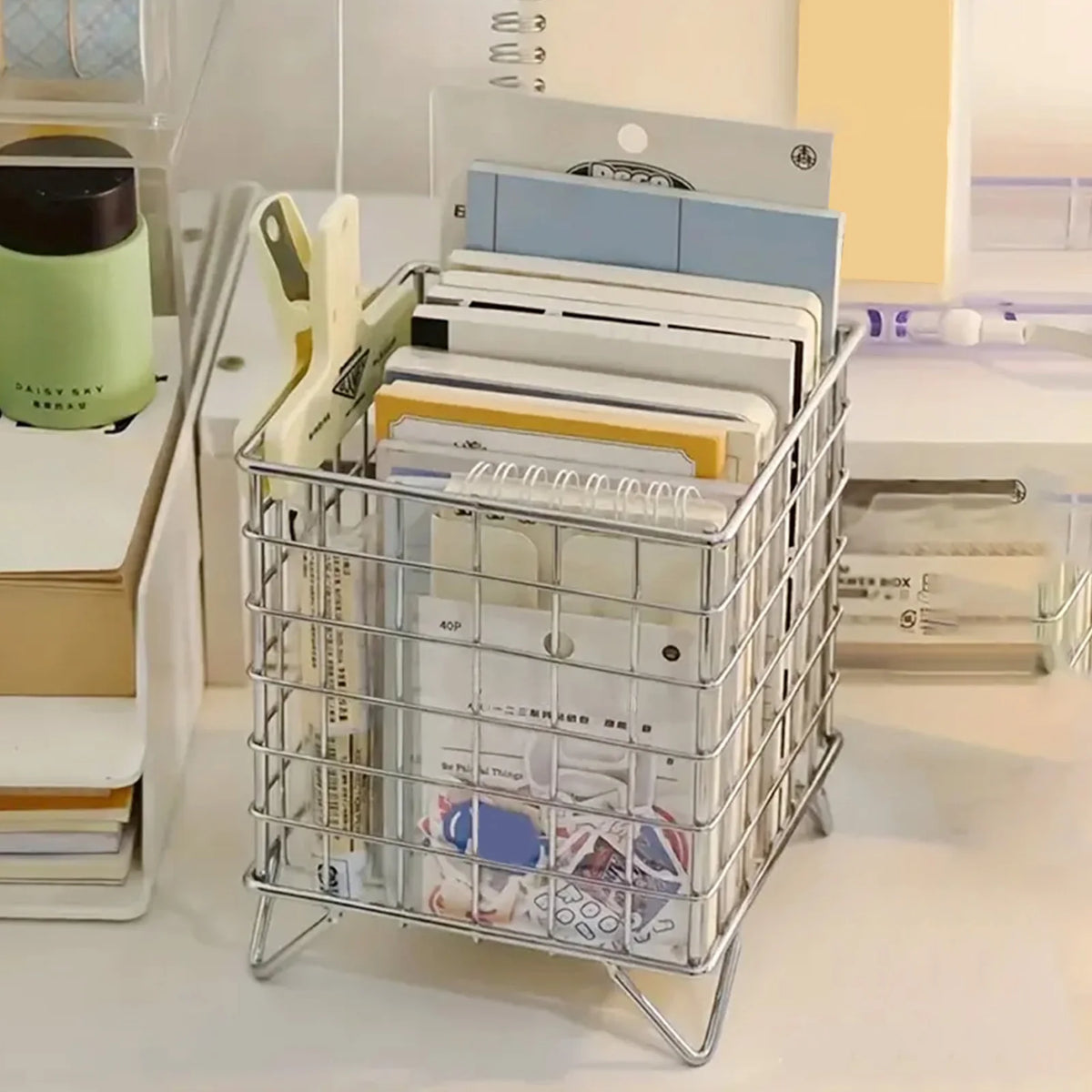 Iron Storage Basket – Kitchen, Desktop & Cosmetic Organizer Iron Storage Basket Nixie