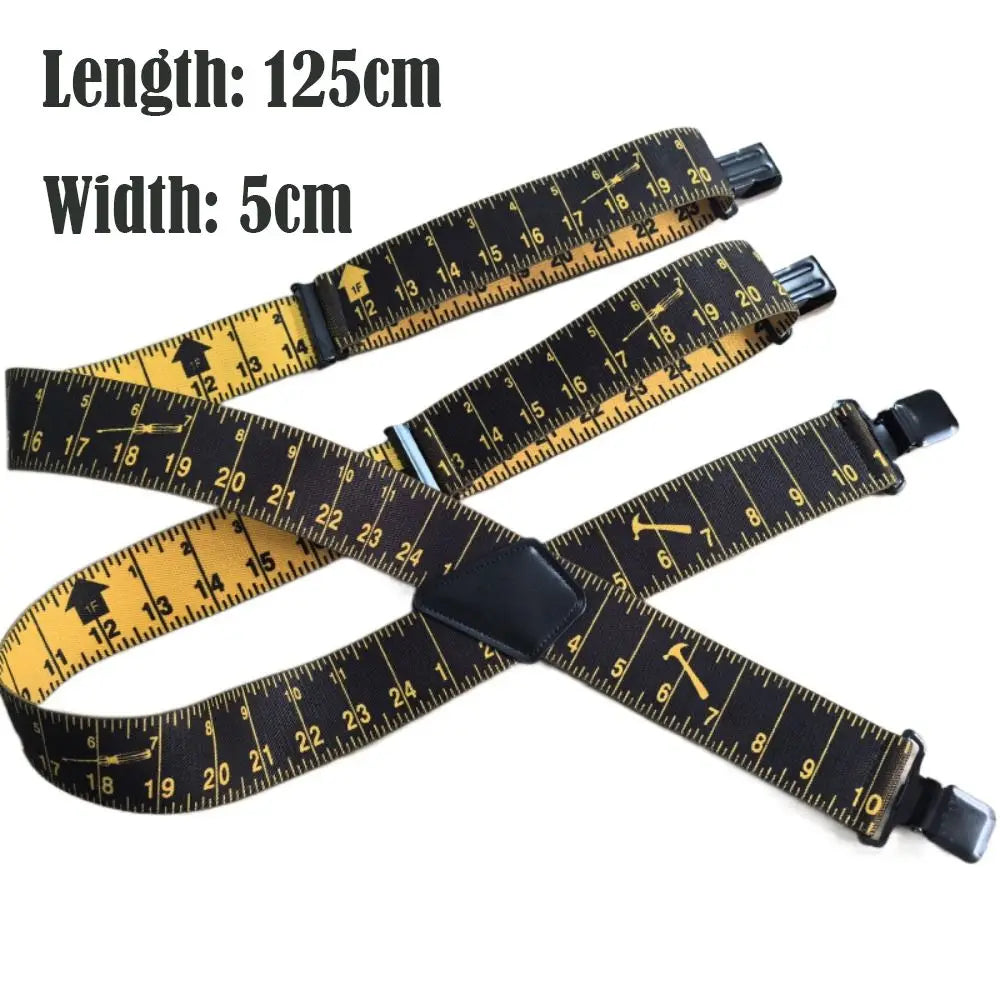 Men's Wide X-Back Elastic Suspenders – 5cm, 4 Clips, Adjustable Men's Suspenders Nixie
