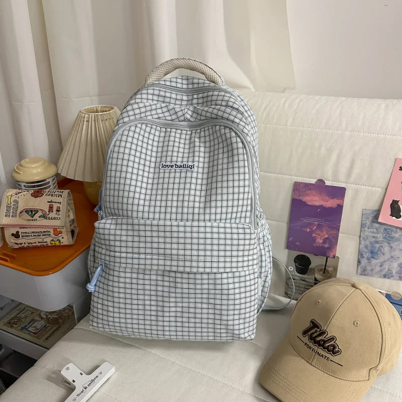 Nixie Plaid Backpack for Women – School & College Bag Women's Backpack Nixie