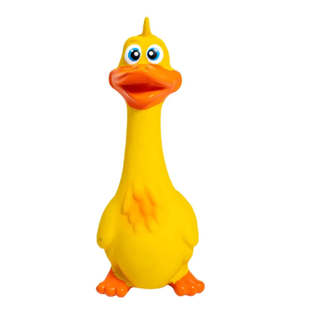 Soft Latex Dog Squeaky Toy – Duck & Chicken Chew Molar