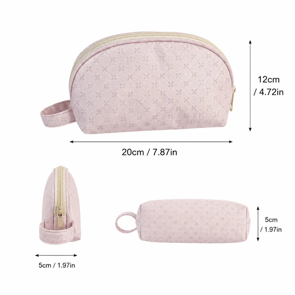 Polka Dot Shell Pencil Case – Large Capacity Canvas Pouch