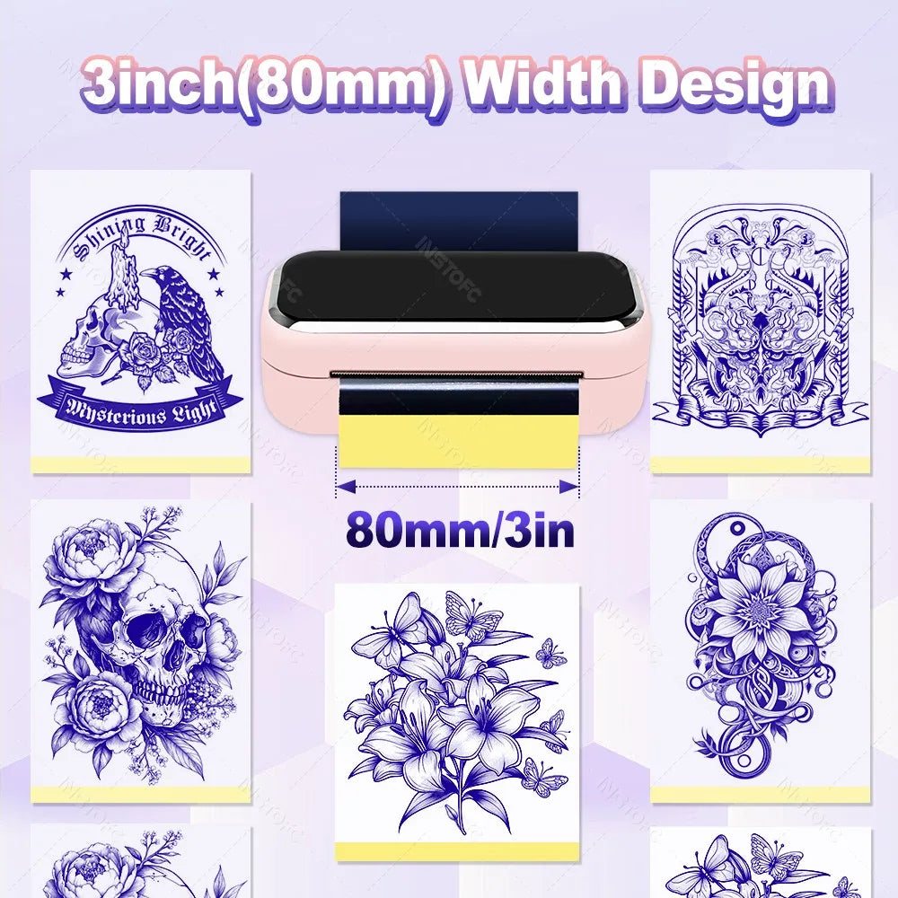 AIMO MR3 Mini Wireless Tattoo Stencil Printer | 80mm Thermal Tattoo Stencil Printer Nixie