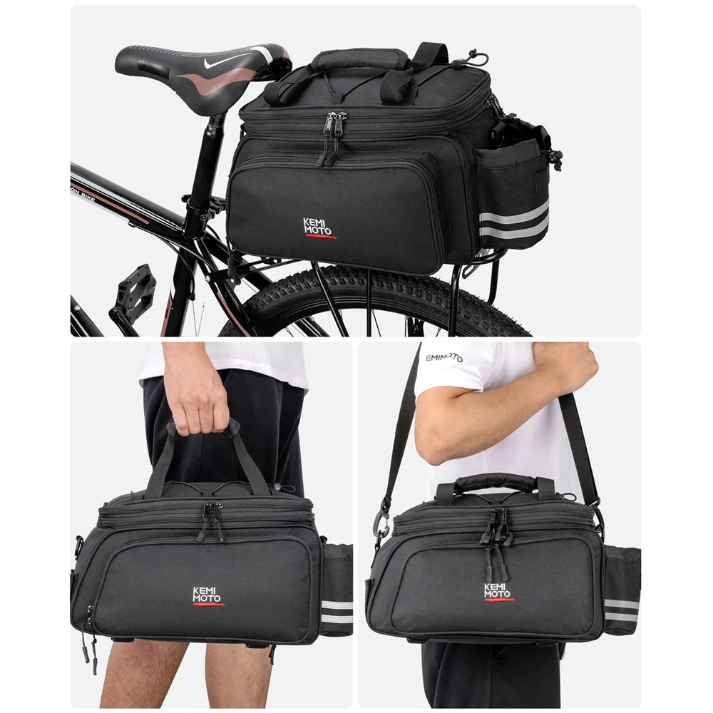 Expandable 10-20L Bike Rear Rack Bag Bicycle Trunk Pannier Bicycle Trunk Bag Nixie