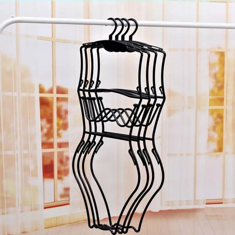 Body Shape Swimsuit & Lingerie Hanger – Foldable Closet Organizer Garment Display Hanger Nixie