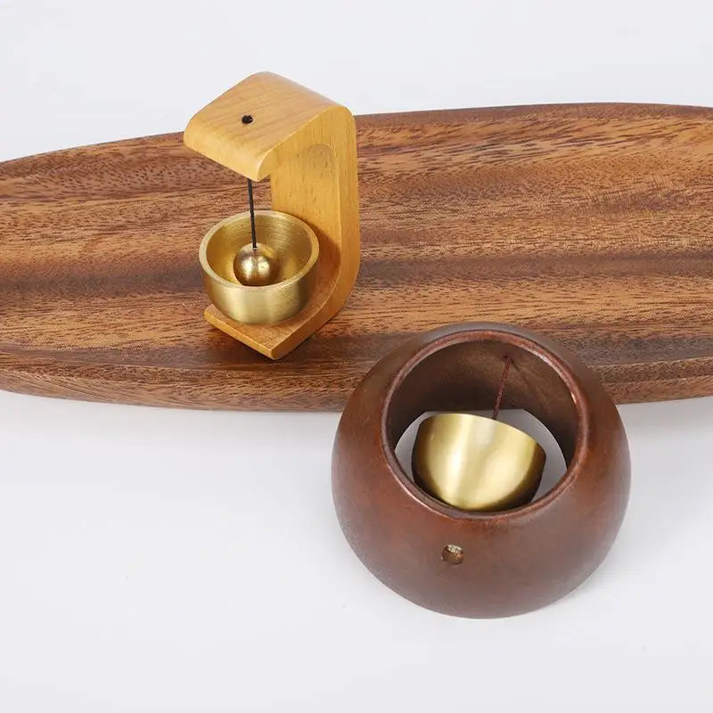 Black Walnut Wood Magnetic Entry Door Bell Hanging Chime Decorative Door Bell Nixie