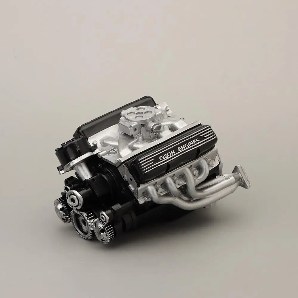 Resin V8 Car Engine Model – DIY Simulation Kit for Adults Engine Display Model Nixie