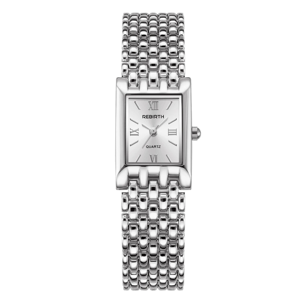 REBIRTH Women's Quartz Watch – Minimalist Light Luxury Style Women's Fashion Watch Nixie Silver