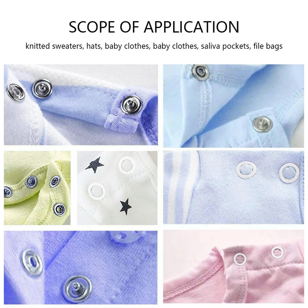 Snap Button Kit 200pcs with Manual Pliers – Stainless Steel Studs Snap Button Kit Nixie
