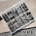 Lace Tulip Nail Foil Art Stickers – Black & White Sequin Decals Nail Art Foil Stickers Nixie 2