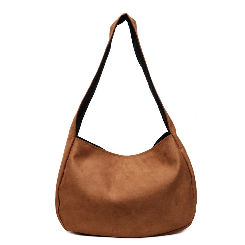 Women's Faux Suede Shoulder Bag – Casual Dumpling Underarm Bag Shoulder Handbag Nixie